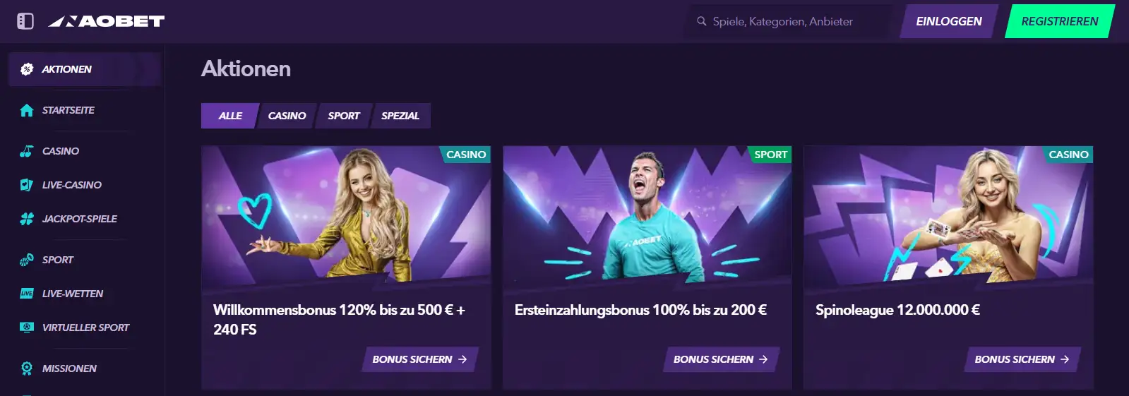 NaoBet Promotionsübersicht mit aktuellen Aktionen für Deutschland